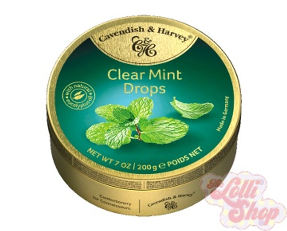 Cavendish & Harvey Clear Mint Drops 200g Cavendish & Harvey Clear Mint Drops 200g