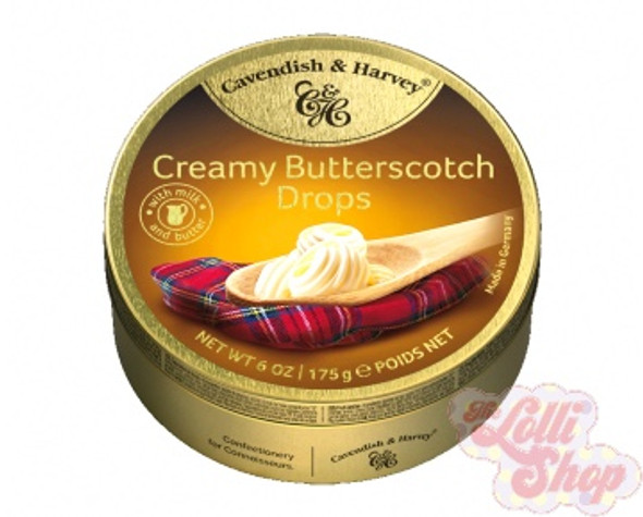 Cavendish & Harvey Creamy Butterscotch Drops 175g Cavendish & Harvey Creamy Butterscotch Drops 175g