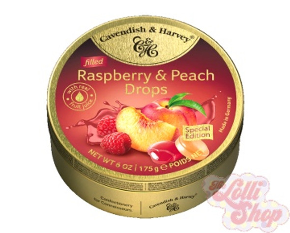 Cavendish & Harvey Raspberry & Peach Drops 175g Cavendish & Harvey Raspberry & Peach Drops 175g