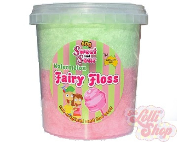 Sweet and Sour - Fairy Floss Watermelon 60g Sweet and Sour - Fairy Floss Watermelon 60g