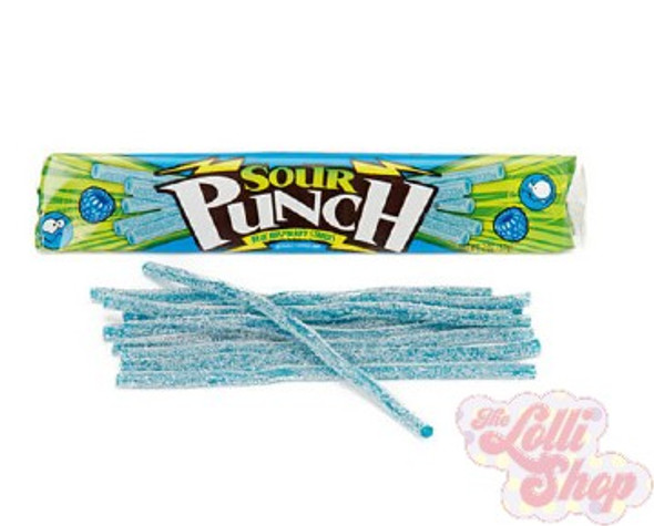 Sour Punch Blue Raspberry Straws 57g