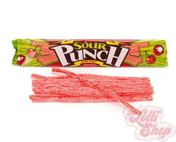 Sour Punch Cherry Straws 57g