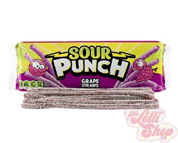Sour Punch Grape Straws 57g