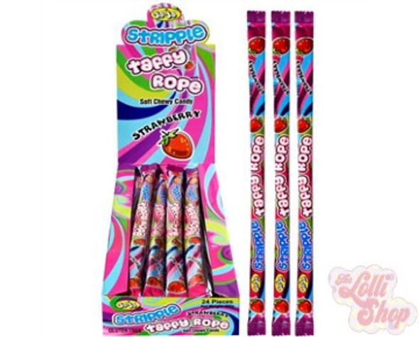 Jojo's Stripple Taffy Rope Strawberry 25g