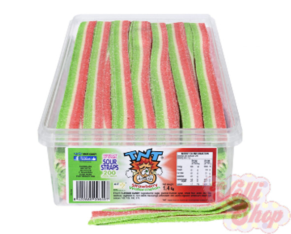 TNT Sour Straps Strawberry Watermelon 100g